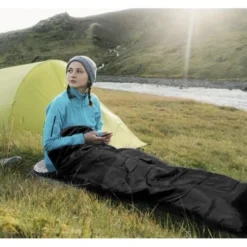 Sovsäck och täcke med förvaringspåse för camping