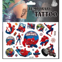 Spiderman tatueringar - 4 ark - Barn tatueringar - Avengers