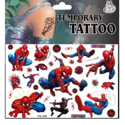 Spiderman tatueringar - 4 ark - Barn tatueringar - Avengers