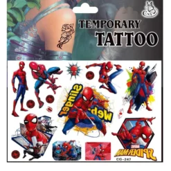 Spiderman tatueringar - 4 ark - Barn tatueringar - Avengers