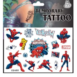 Spiderman tatueringar - 4 ark - Barn tatueringar - Avengers