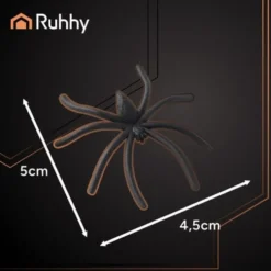 Spindelnät Halloween-dekoration 2,5 m² med 2 svarta spindlar