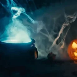 Spindelnät Halloween-dekoration 60 g vit med 2 spindlar, täcker 2,5 m²