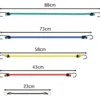 Spännband gummiband med krokar 12-pack PP-belagd latex, förvaringspåse