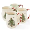 Spode Peppermint julmotiv mugg 4-pack