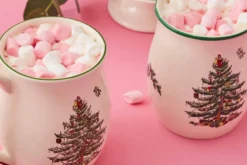 Spode Peppermint julmotiv mugg 4-pack