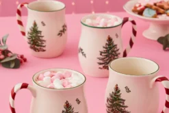 Spode Peppermint julmotiv mugg 4-pack
