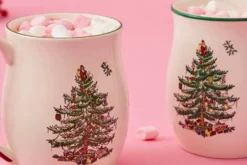 Spode Peppermint julmotiv mugg 4-pack