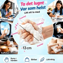 Squishy klämleksak tvålblock med byggklossfyllning - Formbar utan återstuds - Knastrig känsla - Ca 13 cm