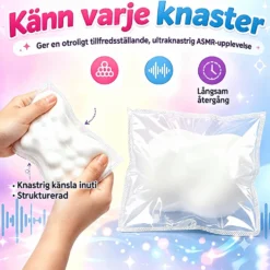 Squishy klämleksak tvålblock med byggklossfyllning - Formbar utan återstuds - Knastrig känsla - Ca 13 cm