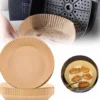 100 st Air Fryer Liners engångspapper pergament formar nature