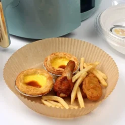 100 st Air Fryer Liners engångspapper pergament formar nature