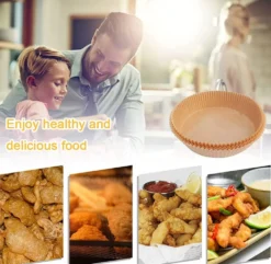 100 st Air Fryer Liners engångspapper pergament formar nature
