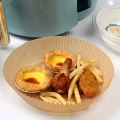 100 st Air Fryer Liners engångspapper pergament formar nature