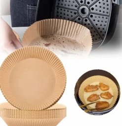 100 st Air Fryer Liners engångspapper pergament formar nature