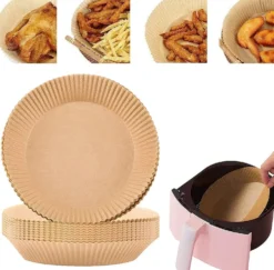 100 st Air Fryer Liners engångspapper pergament formar nature