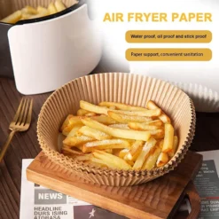 100 st Air Fryer Liners engångspapper pergament formar nature