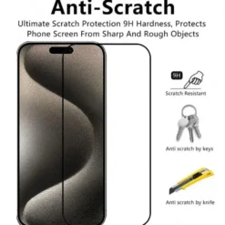 2st Härdat glas iPhone 15 - Skärmskydd