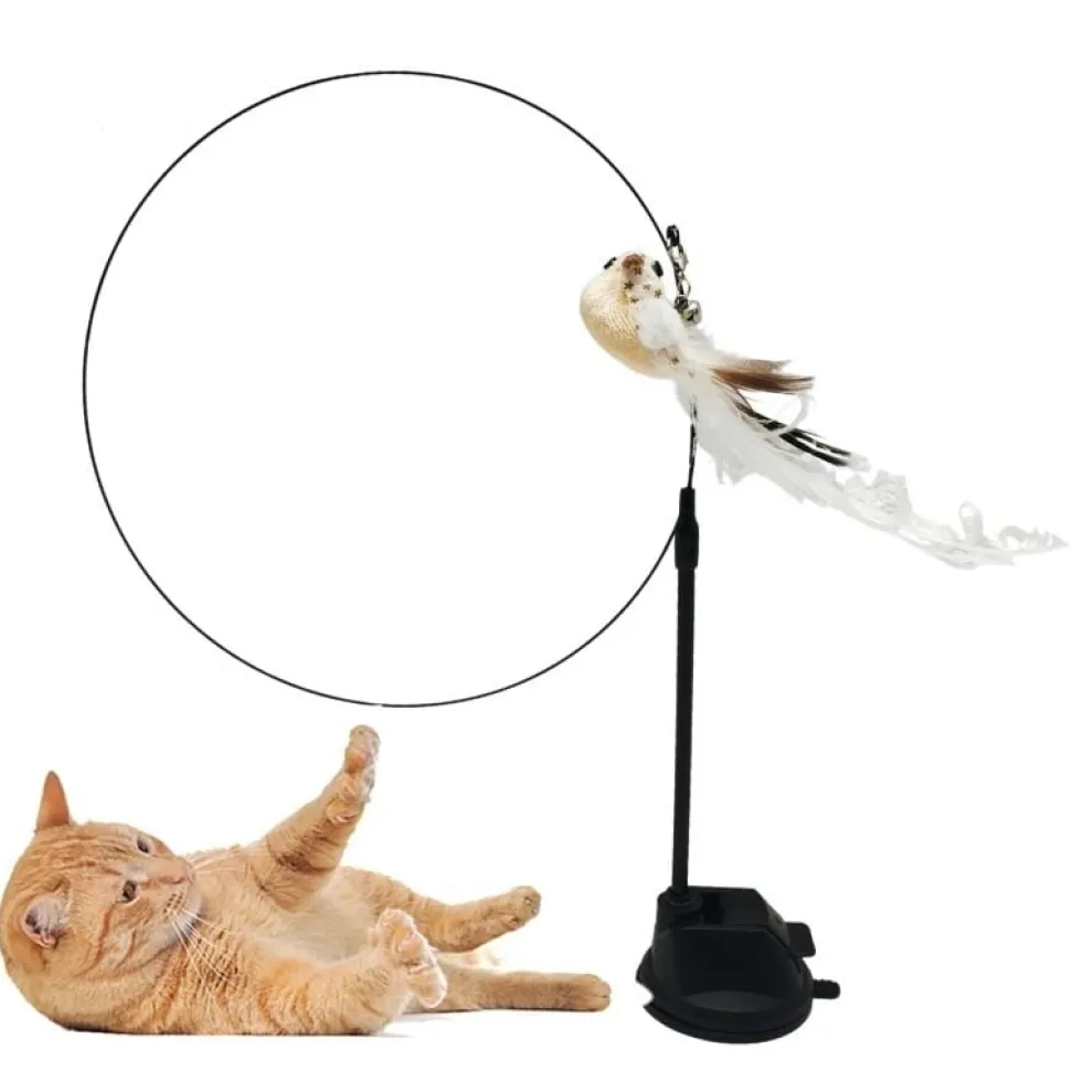 Stimulerande kattleksak med realistisk rörelse och sugkopp