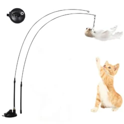 Stimulerande kattleksak med realistisk rörelse och sugkopp