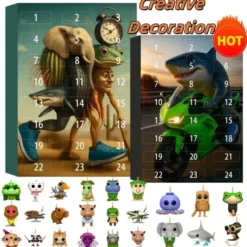 24 st Italiensk figur Brainrot Tung Sahur Tralalero Tralala träpinnefigurer Euphonium Krokodil Shimpanzini Bananini modell