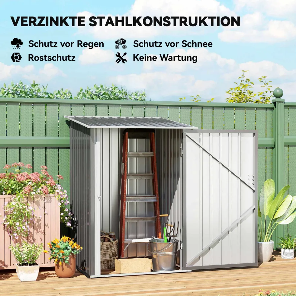 Stålskjul 100x103x160 cm Grå