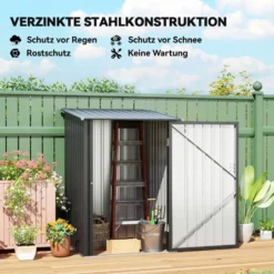 Stålskjul 100x103x160cm mörkgrå