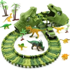 Stor bilbana med dinosaurietema för barn