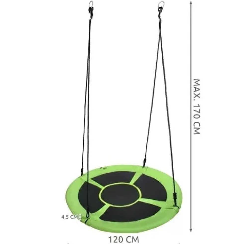 Storkbo hänggunga 120 cm 150 kg väderbeständig grön/svart