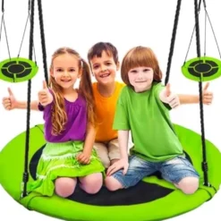 Storknäste gunga 100 cm grön/svart 150 kg väderbeständig inkl kit