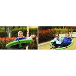 Storknäste gunga 100 cm grön/svart 150 kg väderbeständig inkl kit