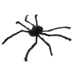 Stor konstgjord spindel 90 cm spännvidd svart Halloween-dekoration