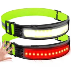 2st Pannlampa med Reflexband och Rörelsesensor Löpning Lättvikt COB XPE