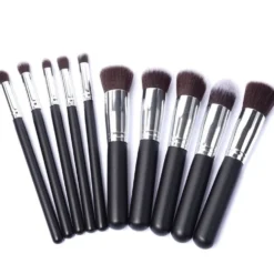 10st Professionella sminkborstar, make up set - Silver
