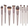 10st Professionella sminkborstar, make up set - Rosé