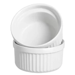 6st Ramekins Keramiska Ungsformar Suffléformar 200ml 90x46 mm
