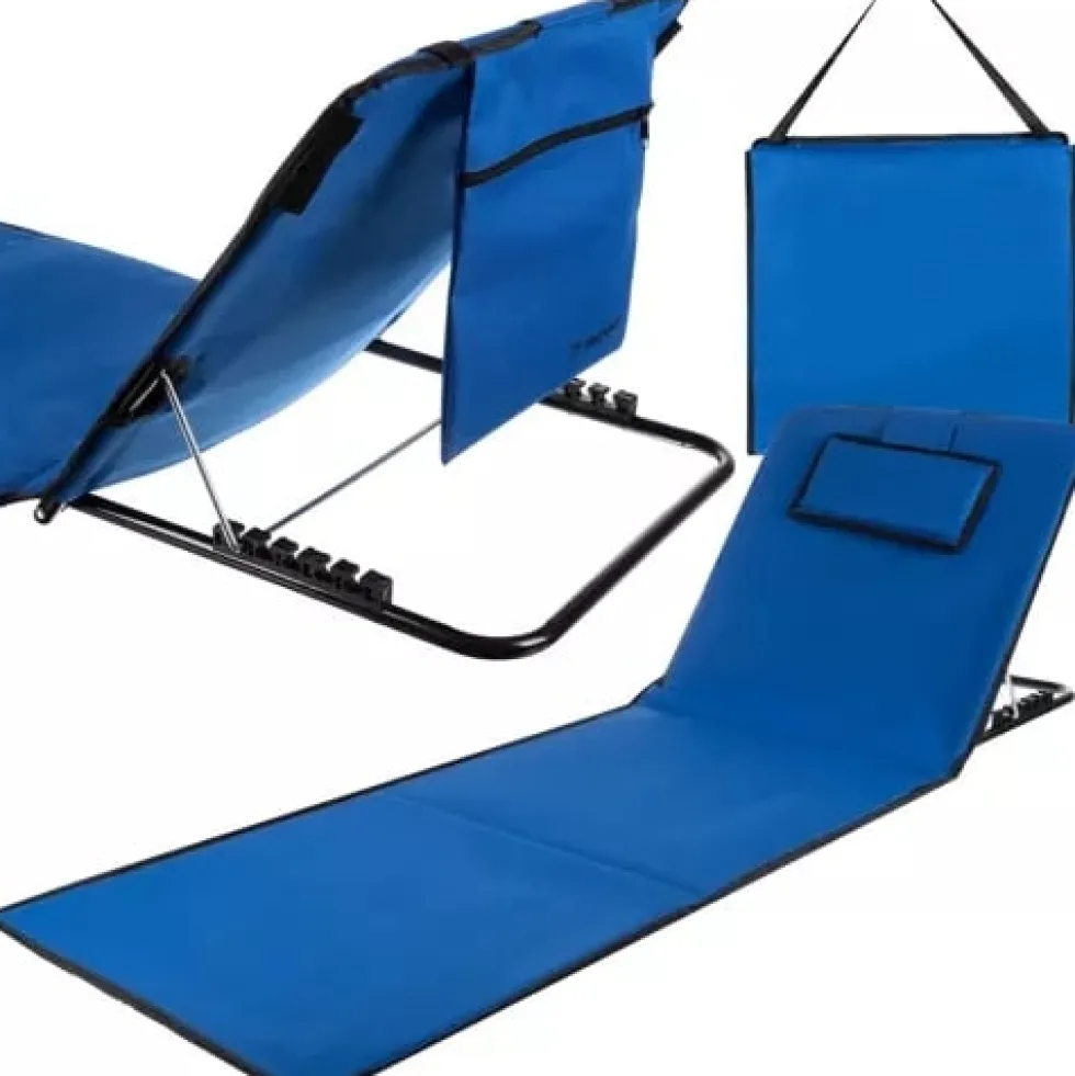 Strandmatta med ryggstöd för strand och camping
