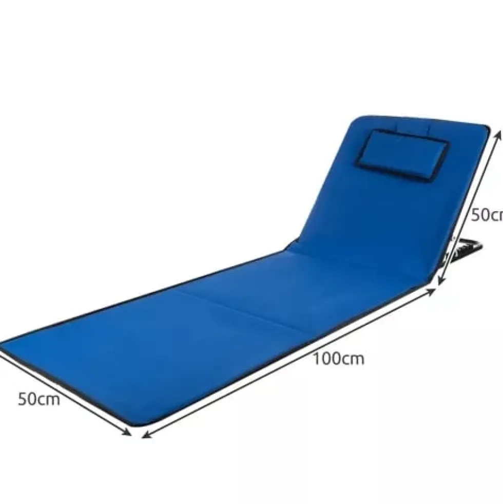 Strandmatta med ryggstöd för strand och camping
