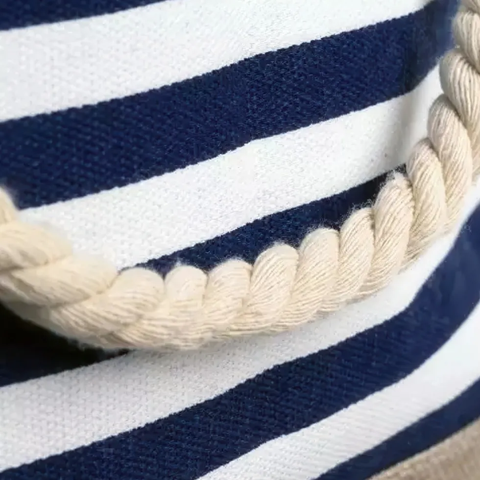 Strandväska i marin stil med dragkedja 22 L