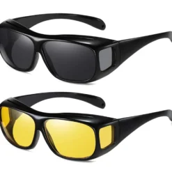 2st Suncovers Solglasögon Utanpå Glasögon Läsglasögon Gult Glas