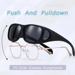 2st Suncovers Solglasögon Utanpå Glasögon Läsglasögon Gult Glas