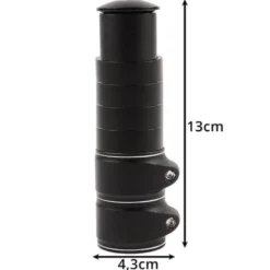 Styrstamsförlängare 28,6 mm (1-1/8) A-head svart, set med ringar