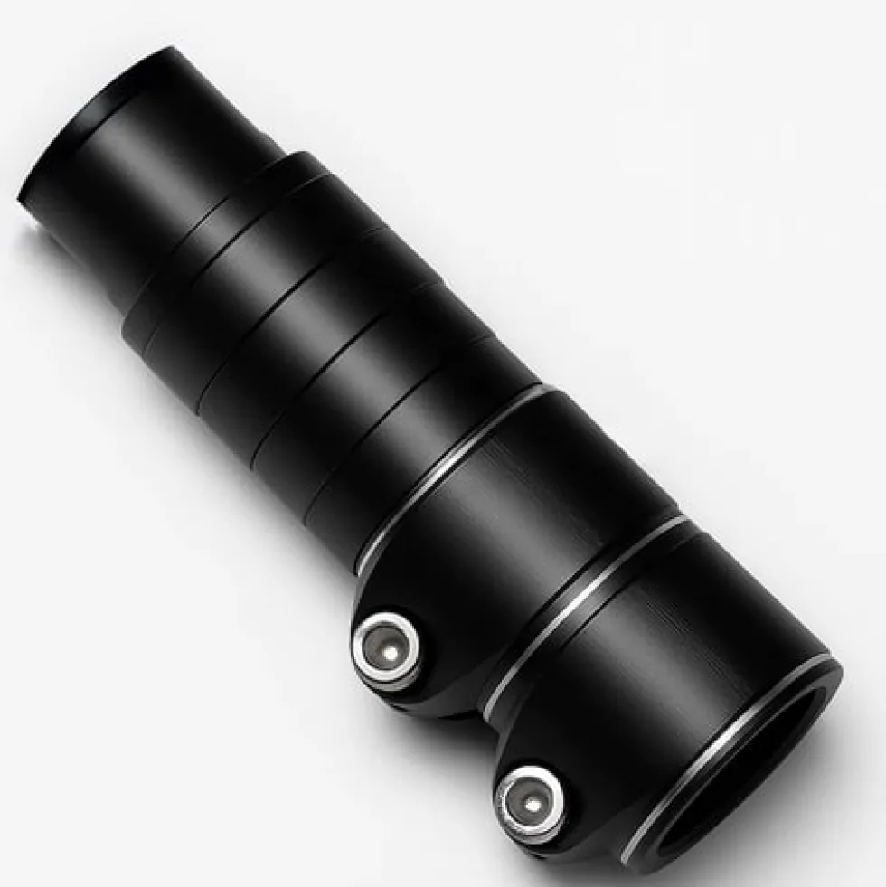 Styrstamsförlängare 28,6 mm (1-1/8) A-head svart, set med ringar