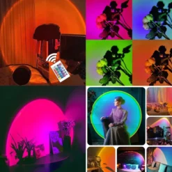 Sunset Lamp - Solnedgångslampa RGB Stämningsbelysning med Fjärrkontroll