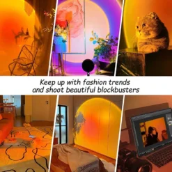 Sunset Lamp - Solnedgångslampa RGB Stämningsbelysning med Fjärrkontroll