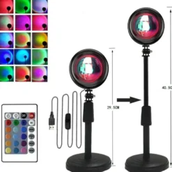 Sunset Lamp - Solnedgångslampa RGB Stämningsbelysning med Fjärrkontroll