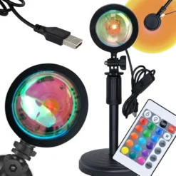 Sunset Lamp - Solnedgångslampa RGB Stämningsbelysning med Fjärrkontroll