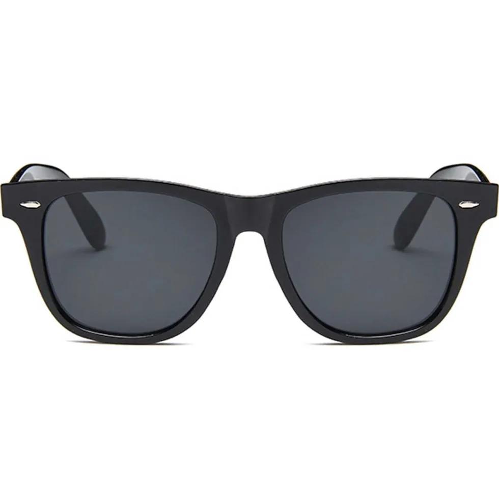 Svarta Wayfarer Solglasögon Svart Glas