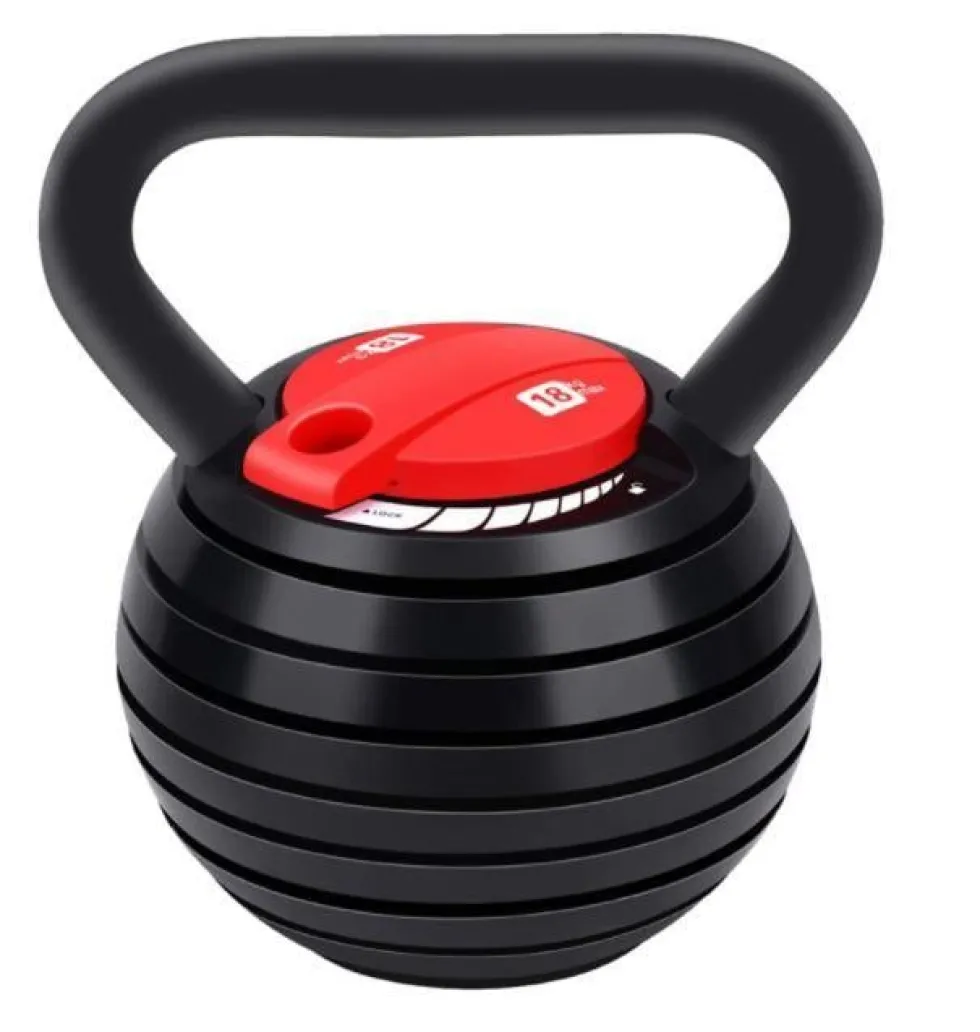 Svart Kettlebell 9kg Justerbar