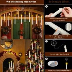 Svävande ljus / LED-ljus med trollstav 12-pack